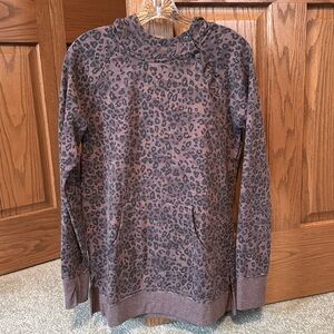 Maurices leopard tunic hooded sweatshirt. Size XS. New.